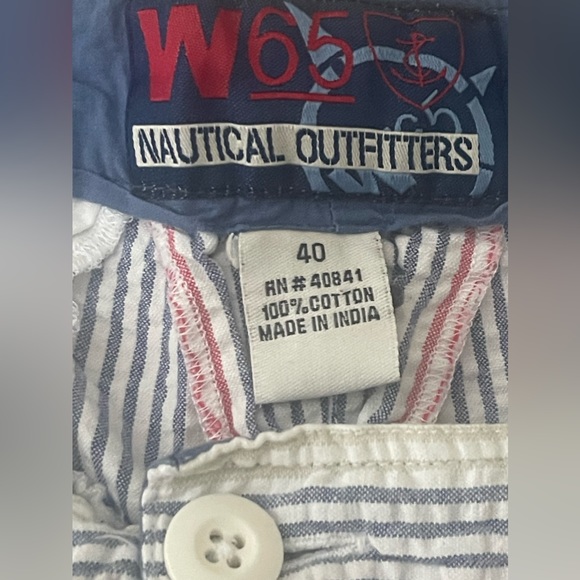 W65 Nautical Outfitters Men Seersucker Shorts multicolored size 40 - Picture 4 of 4